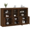 vidaXL Credenza con Luci LED Rovere Marrone 162x37x100 cm