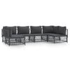 vidaXL Set Salotto da Giardino 6 pz con Cuscini in Acciaio Antracite