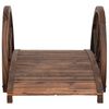vidaXL Ponte Giardino con Mezza Ruota 99x50x38 cm Legno Massello Abete