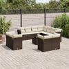 vidaXL Set Divani da Giardino 12 pz con Cuscini Marrone in Polyrattan