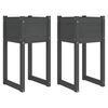 vidaXL Fioriere 2 pz Grigio 40x40x81 cm in Legno Massello di Pino