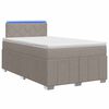 vidaXL Letto box spring con materasso Tortora 120 x 190 cm Tessuto