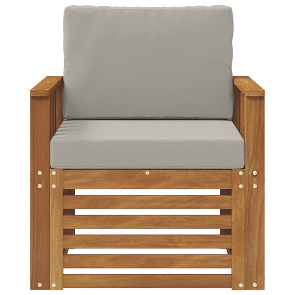 vidaXL Set di divani da esterno con cuscino Naturale 71 x 63 x 73 cm