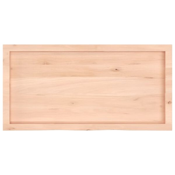 vidaXL Piano Bagno 100x50x(2-6) cm in Legno Massello Non Trattato
