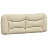 vidaXL Letto con Materasso Hvar Crema 140x19 cm in Tessuto