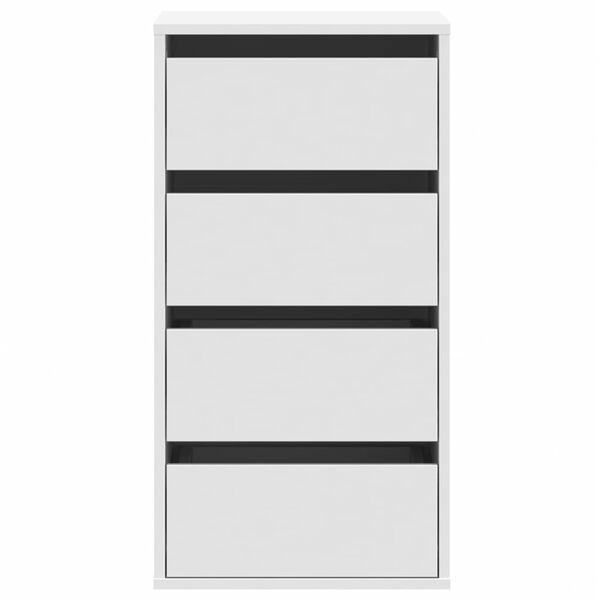 vidaXL Cassettiera Bianca 40x41x76 cm in Legno Multistrato