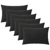 vidaXL Cuscino 6 pz HEERLEN Nero 30 x 50 cm Velluto