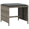 vidaXL Sgabelli Giardino con Cuscini 4pz Grigi 41x41x36cm Polyrattan