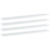 vidaXL Ripiani per Libreria 4 pz Bianco Lucido 80x10x1,5cm Multistrato