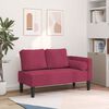 vidaXL Chaise Lounge con Cuscini Rosso Vino in Velluto