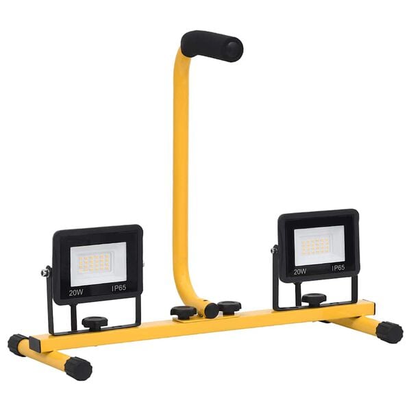 vidaXL Faretto a LED con Maniglia 2x20 W Bianco Freddo