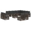 vidaXL Set Divano da Giardino 13 pz Grigio polyrattan