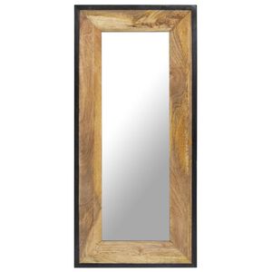 vidaXL Specchio 110x50 cm in Legno Massello di Mango