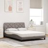 vidaXL Letto con Materasso Tortora 120x200 cm in Tessuto