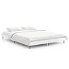 vidaXL Giroletto Bianco Lucido 140x190 cm in Legno Multistrato
