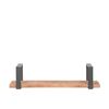 LABEL51 Mensola a Muro Slam 80x23x20 cm L in Legno/Acciaio Brunito