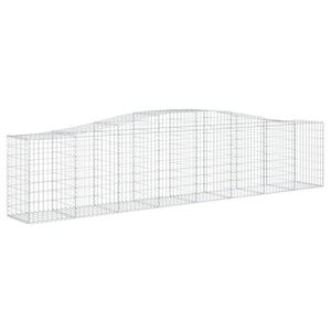 vidaXL Cesto Gabbione ad Arco 400x50x80/100 cm Ferro Zincato
