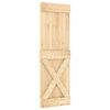 vidaXL Porta Scorrevole con Set Hardware 70x210 cm Legno Massello Pino