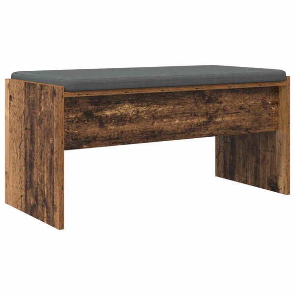 vidaXL Panca per ingresso con cuscino Legno vecchio 83 x 38 x 40 cm