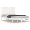 vidaXL Giroletto Bianco in Legno Massello 120x190 cm Small Double