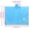 vidaXL Poncho Antipioggia con Cappuccio Design 2 in 1 Blu 223x145 cm