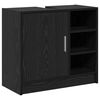 vidaXL Mobile da Bagno Rovere Nero 63 x 29 x 55 cm
