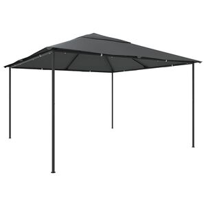vidaXL Gazebo da Giardino 4x4x3 m Antracite 180 g/m&sup2;