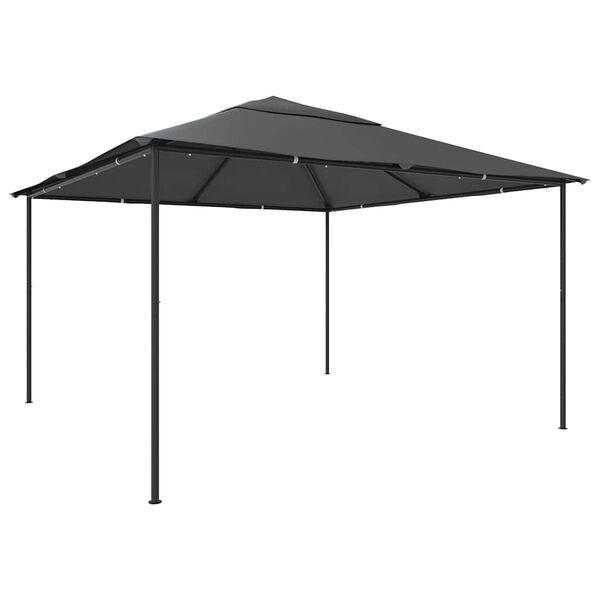 vidaXL Gazebo da Giardino 4x4x3 m Antracite 180 g/m&sup2;