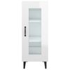 vidaXL Credenza Bianco Lucido 34,5x34x90 cm in Legno Multistrato