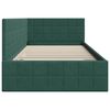 vidaXL Cornice del letto ad angolo Verde scuro 90 x 190 cm Velluto