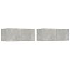 vidaXL Mobili TV 2 pz Grigio Cemento 80x30x30 cm in Legno Multistrato