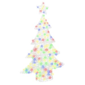 vidaXL Albero di Natale con 100 LED Multicolore 120 cm Acrilico