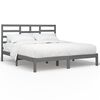 vidaXL Giroletto Grigio in Legno Massello 200x200 cm