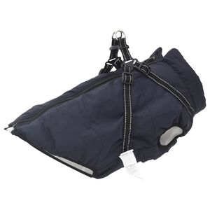 vidaXL Cappotto per Cani Blu navy L44 Pile e Poliestere