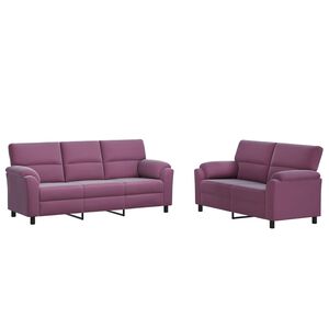 vidaXL Set di divani 2 pcs Viola Velluto