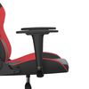 vidaXL Sedia da Gaming Massaggiante Rosso e Nero in Similpelle