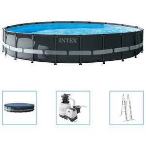 Intex Set Piscina Rotonda Ultra XTR Frame 610x122 cm