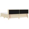 vidaXL Letto a molle con materasso Crema 200 x 200 cm Poliestere