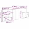 vidaXL Testata con Comodino 3 pcs Legno vecchio Legno multistrato