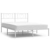 vidaXL Giroletto con Testiera Metallo Bianco 150x200 cm