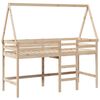 vidaXL Letto Soppalco con Scala e Tetto 80x200 cm Legno Massello Pino