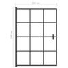 vidaXL Pannello per Box Doccia in ESG 100x140 cm Nero