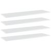 vidaXL Ripiani per Libreria 4pz Bianco Lucido 100x30x1,5cm Multistrato