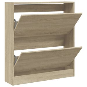 vidaXL Scarpiera Rovere Sonoma 80x21x87,5 cm in Legno Multistrato