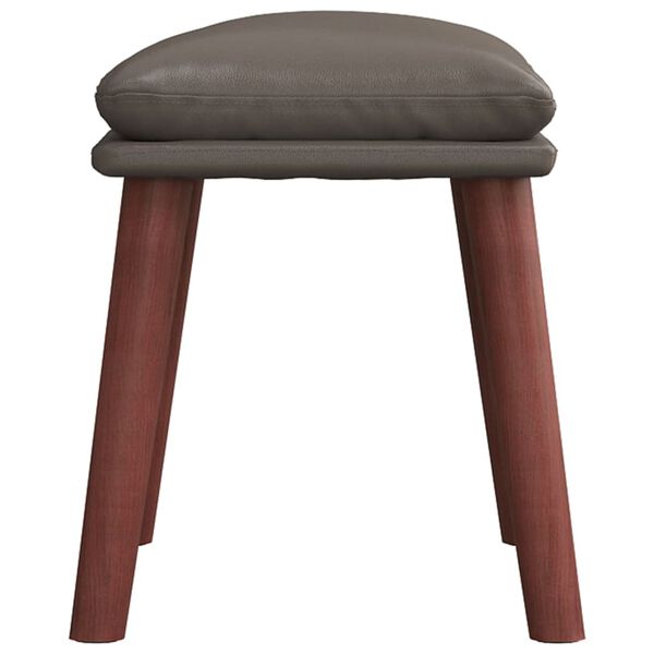 vidaXL Poggiapiedi Grigio 45x29,5x35 cm in Similpelle