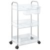 vidaXL Carrello Portaoggetti a 3 Livelli 37x28x68 cm in Acrilico