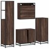vidaXL Set Mobili da Bagno 4 pz Rovere Marrone in Legno Multistrato