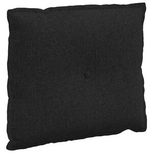 vidaXL Cuscino per Schiena Nero 60 x 19 x 50 cm Tessuto