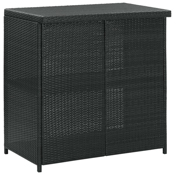 vidaXL Set da Bar 3 pz in Polyrattan Nero