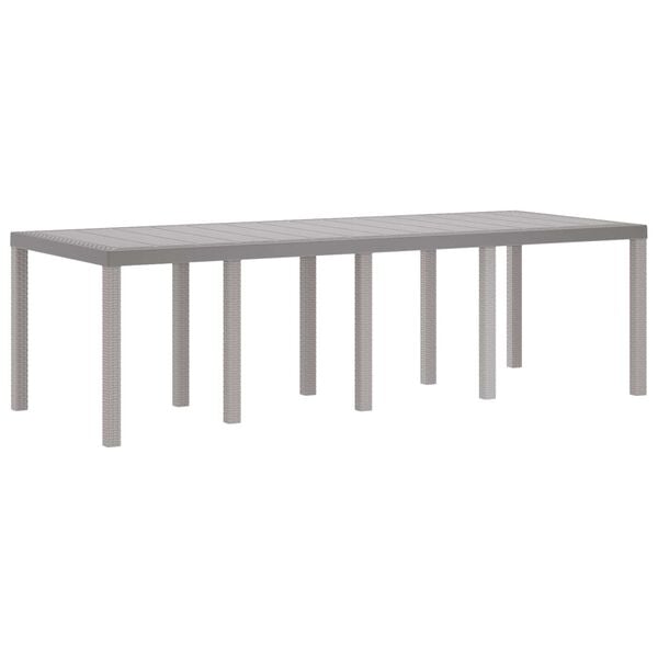 vidaXL Set da Pranzo per Giardino 9 pcs Grigio chiaro Polipropilene